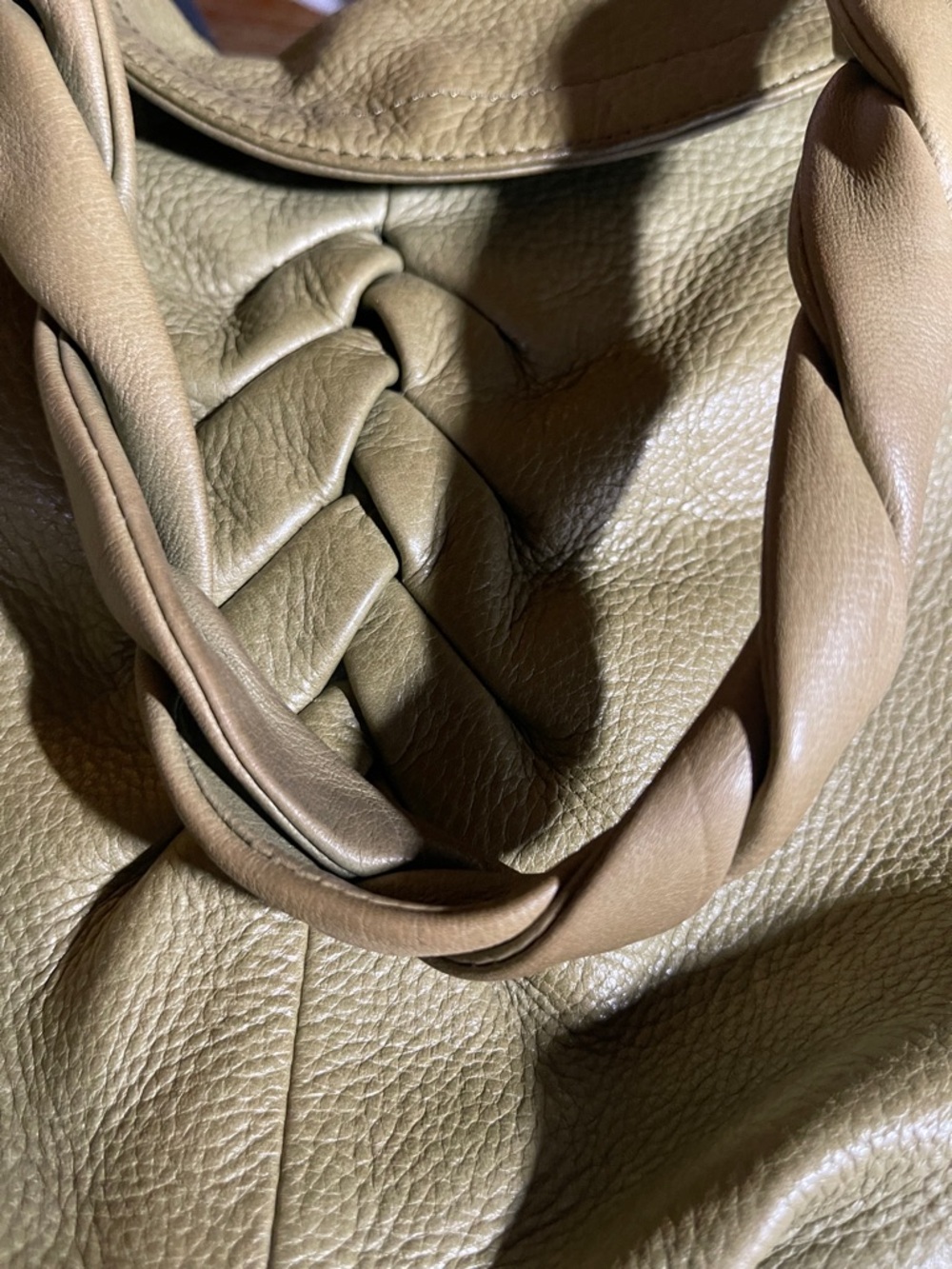 b. makowsky Olive Green Braided-Handle Shoulder Bag - Picture 4 of 16